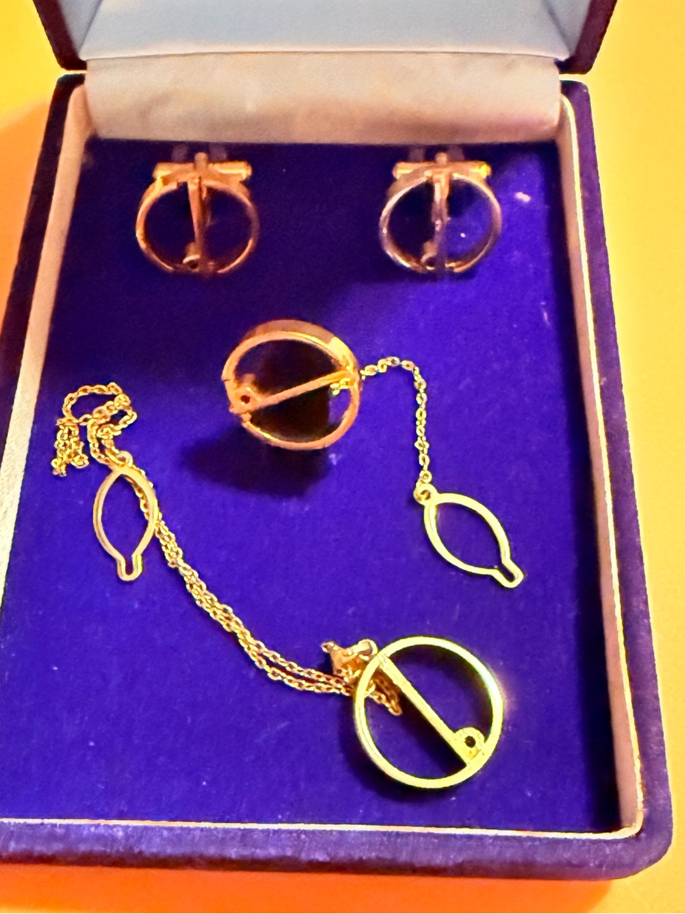 Vintage Dunhill cufflinks set of 4 24k Gold tone